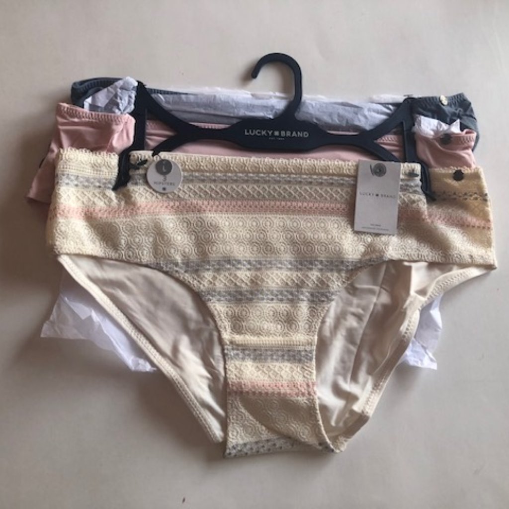 Lucky Brand Lace Trim Hipster Pack Of 3 Large